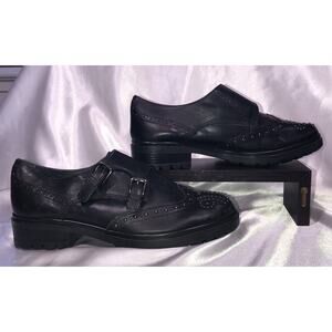 Prima Donna Shoes Vera Pelle Wingtip Studded Buckle Punk Goth Sz 8-US 39-EU